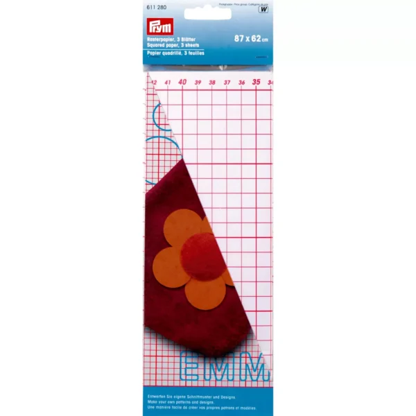 Prym Rutat mönsterpapper, förpackning om 3