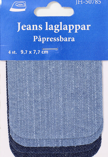 JEANSLAGLAPPAR  "TREND" 9,7x7,7 CM 4 ST