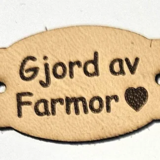 skinnetikett - Gjord av farmor