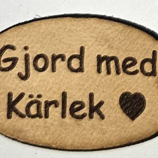 skinnetikett - Gjord med kärlek