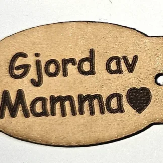 skinnetikett - Gjord av mamma