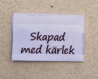 Etikett - Skapad med kärlek